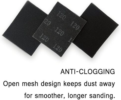 Sanding Mesh Sandpaper Sheets 12 Pack, 4.5 x 5.5 Inch Sanding Net Sheets, Grit 220, Ultra Fine Sandpaper Mesh for Polishing Wood, Drywall, and Metal in Saudi Arabia