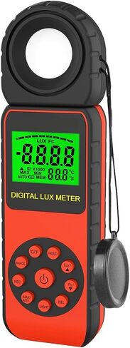 مقياس الإضاءة، مقياس الإضاءة، عرض القيمة القصوى للضوء 3999 (النطاق: 1-400,000Lux) تخزين بيانات المستشعر المستدير بزاوية 270 درجة in Saudi Arabia