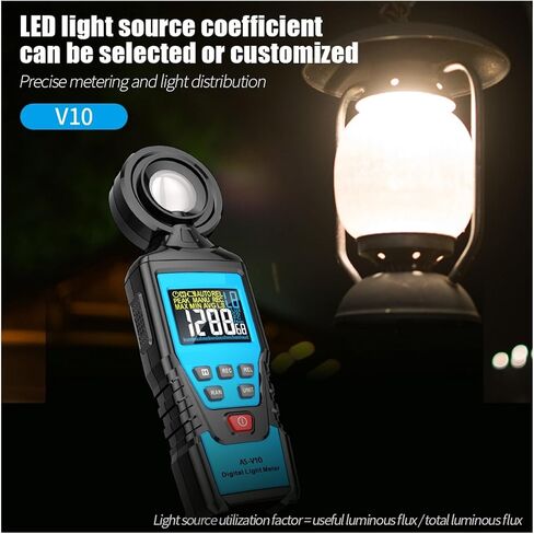 مقياس الضوء الرقمي المحمول، مقياس الإضاءة، جهاز اختبار البيئة، مقياس Luxmeter، Luxmeter Lux FC Photography (اللون: V10) in Kuwait