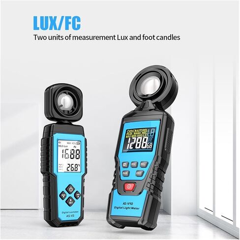 مقياس الضوء الرقمي المحمول، مقياس الإضاءة، جهاز اختبار البيئة، مقياس Luxmeter، Luxmeter Lux FC Photography (اللون: V10) in Kuwait