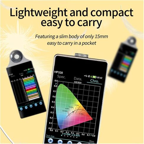 HP330 320 Portable Spectometer, CRI Lux CCT Tester, Illuminometer, Photography Photometer (Color : HP320) in Saudi Arabia
