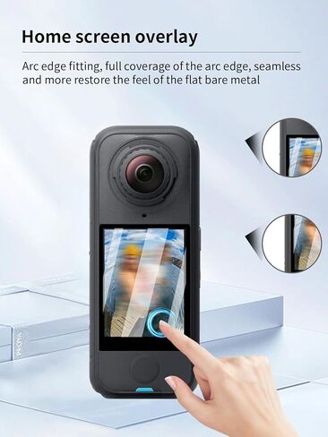 واقي شاشة لكاميرا Insta360 X4 الهوائية، فيلم PMMA عالي الدقة مقاوم للخدش، شفاف عالي الدقة، مناسب تمامًا وخالي من الفقاعات مع مجموعة تركيب سهلة، عبوتان. in Kuwait