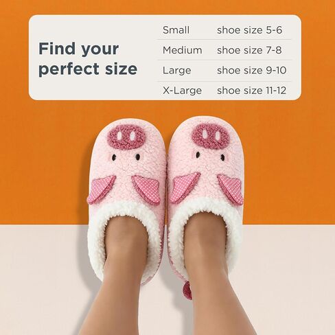 Snoozies Animal Slipper Socks for Women, Fuzzy Slippers Soft Non-Slip with Sherpa Lining, Cute Slippers in Saudi Arabia