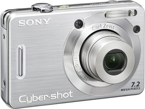 كاميرا سوني Cybershot DSCW55 7.2 ميجابكسل رقمية مع تكبير بصري 3X (فضي) (متجدد) in Kuwait