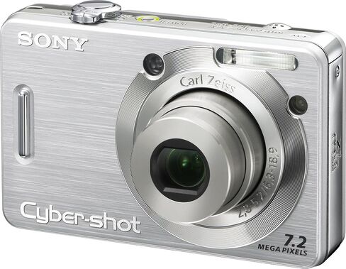 كاميرا سوني Cybershot DSCW55 7.2 ميجابكسل رقمية مع تكبير بصري 3X (فضي) (متجدد) in Kuwait