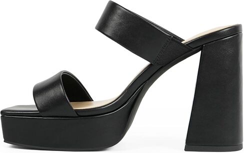 Modatope Platform Heels for Women Square Open Toe Chunky Heel Platform Sandals Two Strap Slip On Heels Wedding Party Dress Shoes in Saudi Arabia
