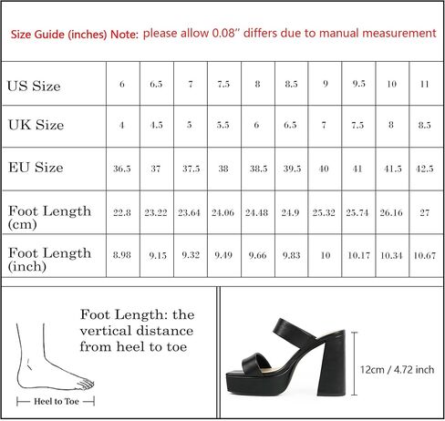 Modatope Platform Heels for Women Square Open Toe Chunky Heel Platform Sandals Two Strap Slip On Heels Wedding Party Dress Shoes in Saudi Arabia