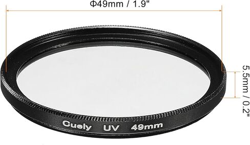 UV Lens Filters, 49mm Slim Frame Multi-Coated Protective Lenses Filter for Camera Photography Accessories in Saudi Arabia