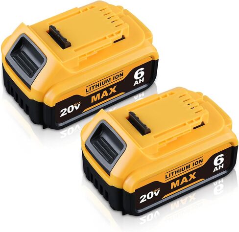 DCB200 6.0Ah Lithium Battery Replacement for Dewalt 20V Max Battery DCB200 DCB201 DCB203 DCB204 DCB206 DCB180 DCD/DCF/DCG Series Cordless Tools 2Pack in Saudi Arabia