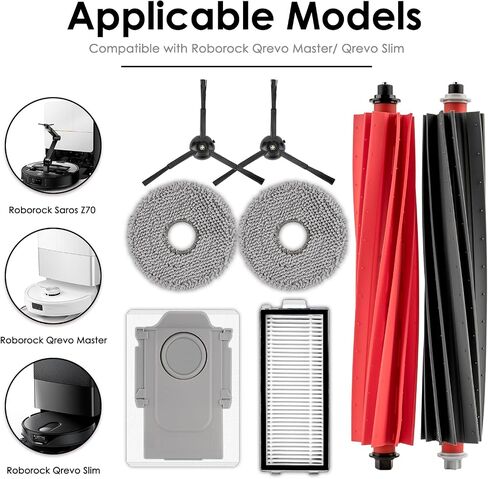 (8 عبوات) مرشحات HEPA البديلة من Q revo Master لـ Roborock Qrevo Master، مكنسة Qrevo Slim Robot، مجموعة ملحقات المرشحات، طقم المرشح، مرشح الفراغ، مرشحات العلبة، المرشحات المستقيمة in Kuwait