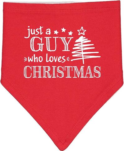 inktastic Just a Guy Who Loves Christmas Baby Bandana Bib in Saudi Arabia