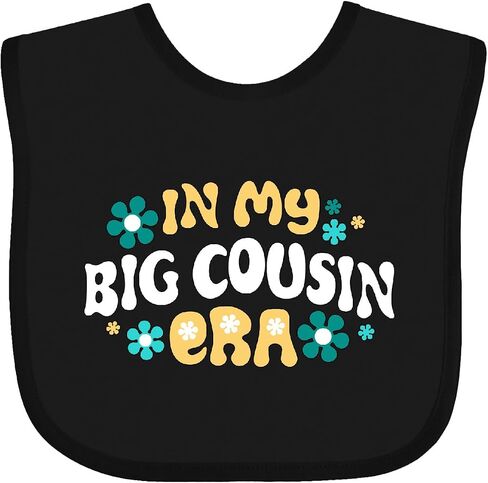inktastic in My Big Cousin Era Retro with Flowers Baby Bib in Saudi Arabia