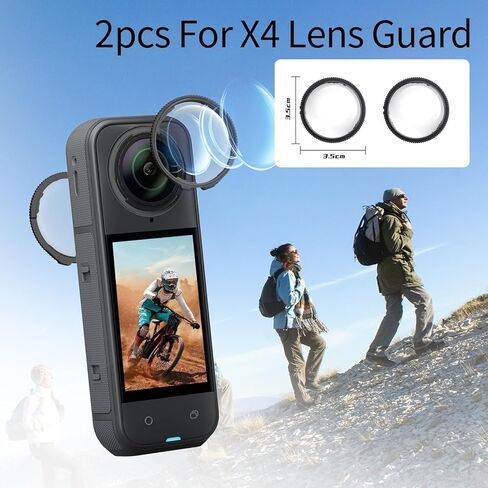 مجموعة الملحقات الواقية للكاميرا JasonMighty For Insta 360 X4 تتضمن حافظة الكاميرا/حافظة السيليكون/واقيات العدسة/زجاج مقسى للشاشة/أجزاء حماية in Kuwait