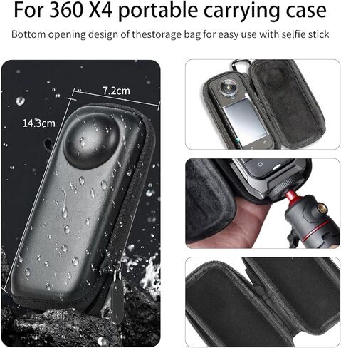 مجموعة الملحقات الواقية للكاميرا JasonMighty For Insta 360 X4 تتضمن حافظة الكاميرا/حافظة السيليكون/واقيات العدسة/زجاج مقسى للشاشة/أجزاء حماية in Kuwait