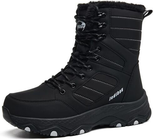 Snow Boots for Women Waterproof Mid-Calf Booties Winter Hiking Boot Durable Warm Fur Lined Boot Non-Slip Warm Climbing Shoes Walking, Cold Weather in Saudi Arabia
