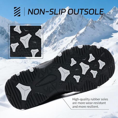 Snow Boots for Women Waterproof Mid-Calf Booties Winter Hiking Boot Durable Warm Fur Lined Boot Non-Slip Warm Climbing Shoes Walking, Cold Weather in Saudi Arabia