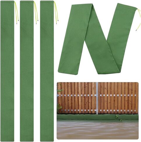 4 قطع 3.93FTx 7.5IN أكياس رمل طويلة من القماش - أكياس رمل سميكة من القماش للحماية من الفيضانات مع شريط مطاطي لنافذة الباب in Kuwait