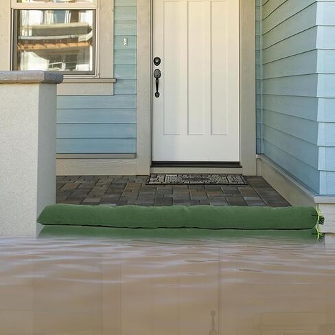 4 قطع 3.93FTx 7.5IN أكياس رمل طويلة من القماش - أكياس رمل سميكة من القماش للحماية من الفيضانات مع شريط مطاطي لنافذة الباب in Kuwait