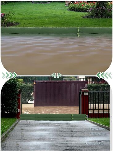 4 قطع 3.93FTx 7.5IN أكياس رمل طويلة من القماش - أكياس رمل سميكة من القماش للحماية من الفيضانات مع شريط مطاطي لنافذة الباب in Kuwait