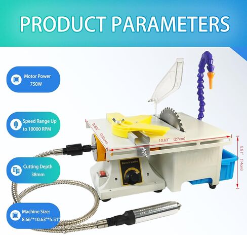 Lapidary Rock Saw for Cutting Rocks, 110V 750W Lapidary Equipment Mini Table Saw for DIY Jewelry Gem Stone Rock Grinding Woodworking Carving in Saudi Arabia