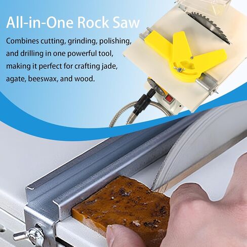 Lapidary Rock Saw for Cutting Rocks, 110V 750W Lapidary Equipment Mini Table Saw for DIY Jewelry Gem Stone Rock Grinding Woodworking Carving in Saudi Arabia