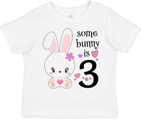 تي شيرت Inktastic Somebunny هو تي شيرت للأطفال الصغار على شكل أرنب لعيد الميلاد الثالث in Kuwait