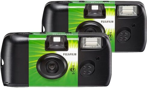 FUJIFILM QuickSnap Flash 400 One-Time-Use Disposable Camera with Flash (10x 2 Pack) Bundle with Microfiber Cleaning Cloth in Saudi Arabia
