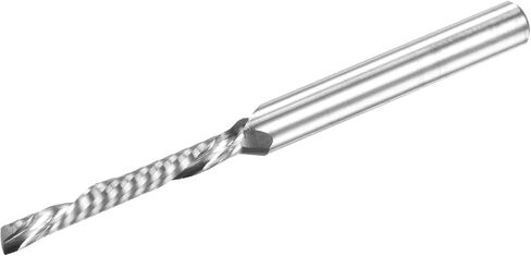 End Mill CNC Router Bit, 1/8" 3.175mm Shank 2mm x 17mm Left Hand Carbide Single Flute Spiral Upcut Milling Cutter for Carving Acrylic PVC MDF Hardwood in Saudi Arabia
