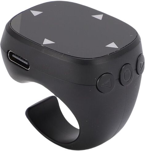 Tangxi Phone Scrolling Ring Remote Control, Wireless Page Turner for Phone Tablet Camera, Bluetooth 5.3 Air Finger Ring Mouse with a Touchpad (Black) in Kuwait