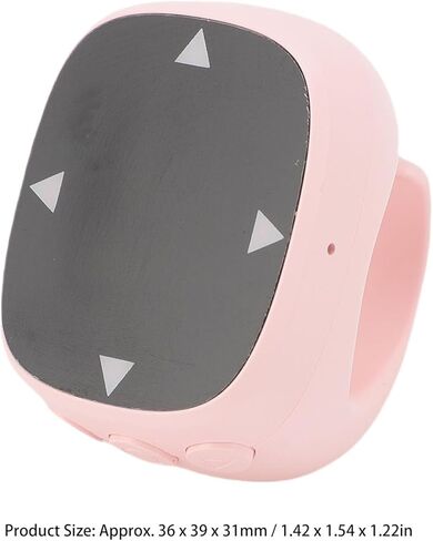Tangxi Phone Scrolling Ring Remote Control، أداة تحويل الصفحات اللاسلكية لكاميرا الهاتف اللوحي، بلوتوث 5.3 ماوس حلقة إصبع هوائية مع لوحة لمس (أسود) in Kuwait