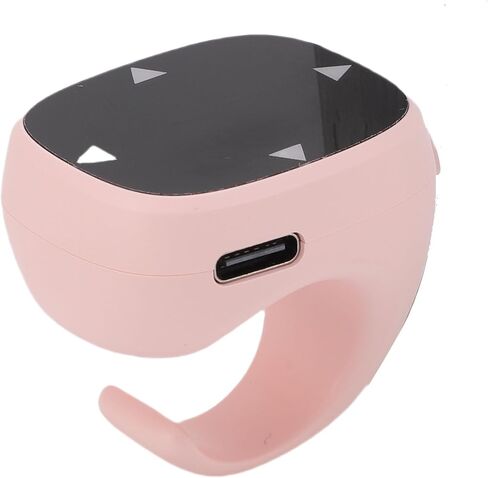Tangxi Phone Scrolling Ring Remote Control، أداة تحويل الصفحات اللاسلكية لكاميرا الهاتف اللوحي، بلوتوث 5.3 ماوس حلقة إصبع هوائية مع لوحة لمس (أسود) in Kuwait