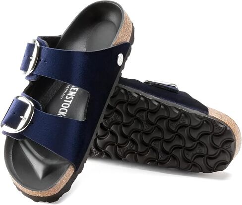 صنادل Arizona Big Buckle للسيدات من Birkenstock، منتصف الليل، أزرق، 8 متوسط ​​أمريكي in Kuwait