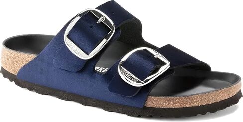 صنادل Arizona Big Buckle للسيدات من Birkenstock، منتصف الليل، أزرق، 8 متوسط ​​أمريكي in Kuwait