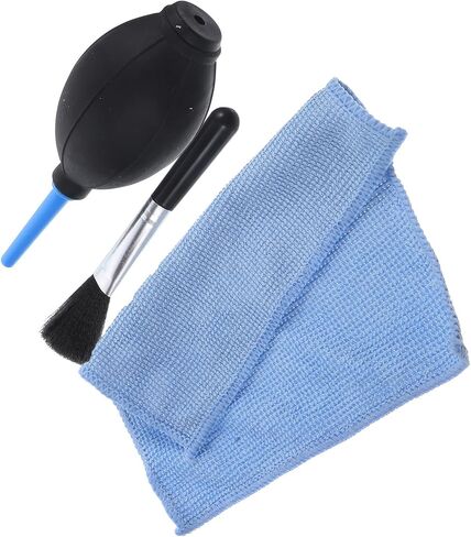 Silicone Air Blower Dust Cleaner with Long Nozzle and Microfiber Cloth for Camera Lens LCD Screens and Sensors Portable Handheld Dust Blower Pump for DSLR and Optical Devices in Saudi Arabia