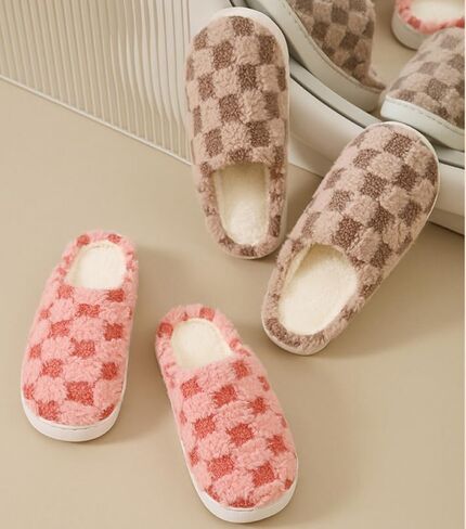 Slippers for Women Men Plush Warm Indoor Bedroom House Slippers in Saudi Arabia