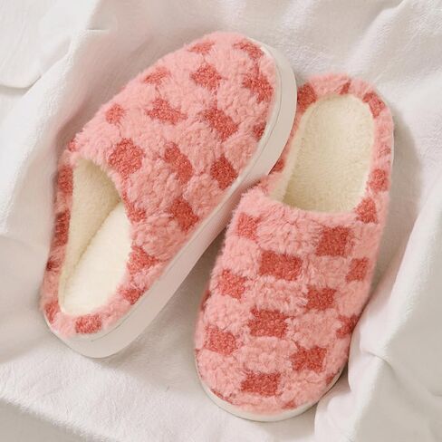 Slippers for Women Men Plush Warm Indoor Bedroom House Slippers in Saudi Arabia