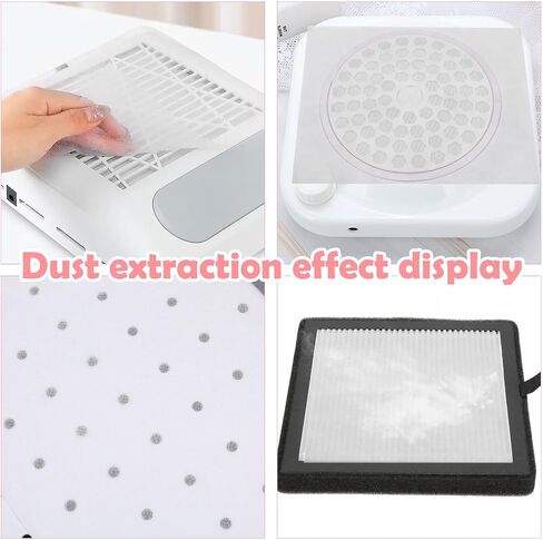 100 Sheets Nail Dust Collector Sheets,Disposable Nail Dust Filters,Dust Collector Filter for Most of Nails Dusts Collector Machine Spa Salon Tech Nails Supplies Accessories(White) in Saudi Arabia