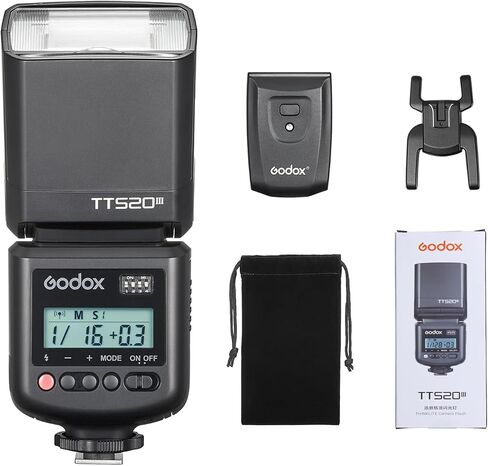 فلاش كاميرا Godox TT520III Speedlite مع جهاز إرسال لاسلكي RT-16، 400 ومضة طاقة كاملة، إعادة تدوير 1.8 ثانية، GN33 متوافق مع Canon Sony Nikon Fuji Olympus Panasonic in Saudi Arabia