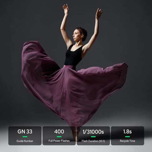 فلاش كاميرا Godox TT520III Speedlite مع جهاز إرسال لاسلكي RT-16، 400 ومضة طاقة كاملة، إعادة تدوير 1.8 ثانية، GN33 متوافق مع Canon Sony Nikon Fuji Olympus Panasonic in Saudi Arabia