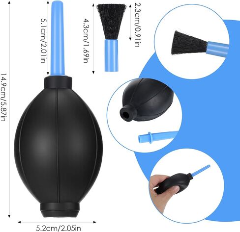 Air Blower Pump Cleaning Tools with Soft Brush, 2 Pcs Manual Air Blower Bulb Cleaner Cleaning Accessories for Cameras Filters Eyepieces Keyboards Records Cell Phones in Saudi Arabia