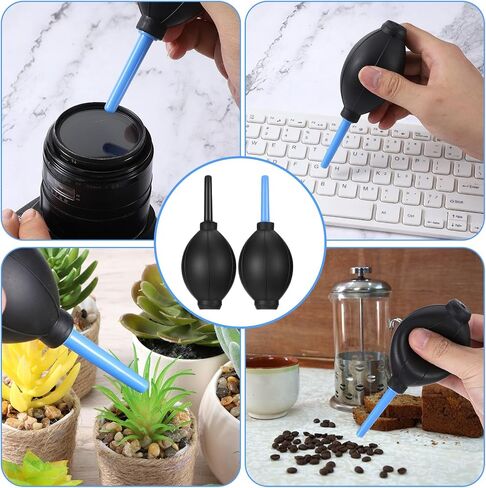 Air Blower Pump Cleaning Tools with Soft Brush, 2 Pcs Manual Air Blower Bulb Cleaner Cleaning Accessories for Cameras Filters Eyepieces Keyboards Records Cell Phones in Saudi Arabia
