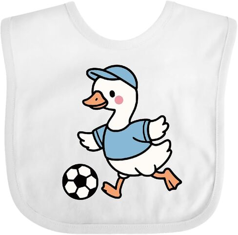 inktastic Soccer Player Goose Baby Bib in Saudi Arabia