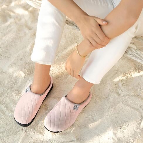 Mens Memory Foam Slippers Knitted Lining Non-Slip Indoor Outdoor Slippers in Saudi Arabia