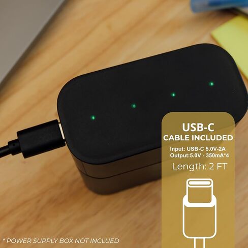 4 بطاريات ليثيوم قابلة لإعادة الشحن بقدرة 3600 مللي واط في الساعة مع شاحن USB C ذكي للسفر لكاميرات مراقبة إنتاج الأفلام الفوتوغرافية (8 * AA 3600 مللي واط في الساعة مع شاحن 4 فتحات) in Saudi Arabia
