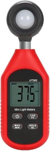 UT383 مقياس Luxmeter الرقمي، 200,000 لوكس، Luminance Lux Fc، اختبار الحد الأقصى، مقياس الضوء in Saudi Arabia