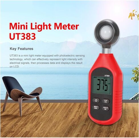 UT383 مقياس Luxmeter الرقمي، 200,000 لوكس، Luminance Lux Fc، اختبار الحد الأقصى، مقياس الضوء in Saudi Arabia