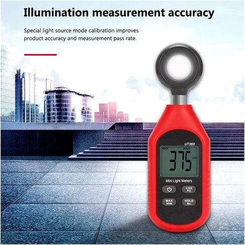 UT383 مقياس Luxmeter الرقمي، 200,000 لوكس، Luminance Lux Fc، اختبار الحد الأقصى، مقياس الضوء in Saudi Arabia