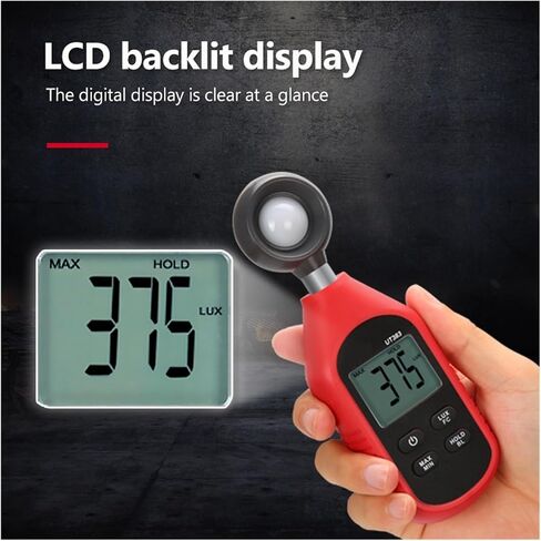UT383 مقياس Luxmeter الرقمي، 200,000 لوكس، Luminance Lux Fc، اختبار الحد الأقصى، مقياس الضوء in Saudi Arabia