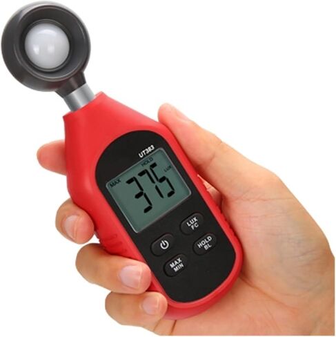 UT383 مقياس Luxmeter الرقمي، 200,000 لوكس، Luminance Lux Fc، اختبار الحد الأقصى، مقياس الضوء in Saudi Arabia