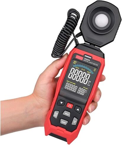 TA632A TA632B مقياس الضوء الرقمي مستشعر التصوير الفوتوغرافي Luxmeter القابل للفصل مقياس الإضاءة Lux/FC جهاز قياس الضوء البيئي (اللون: TA632A 200000Lux) in Saudi Arabia